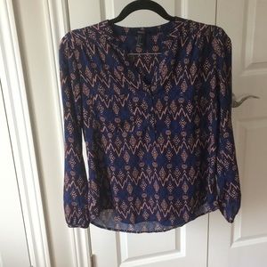 Geometric print blouse
